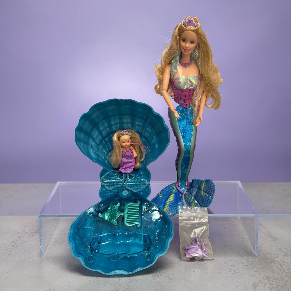Magical Mermaids Barbie & Krissy Dolls 2000 #26837 with All Accessories!